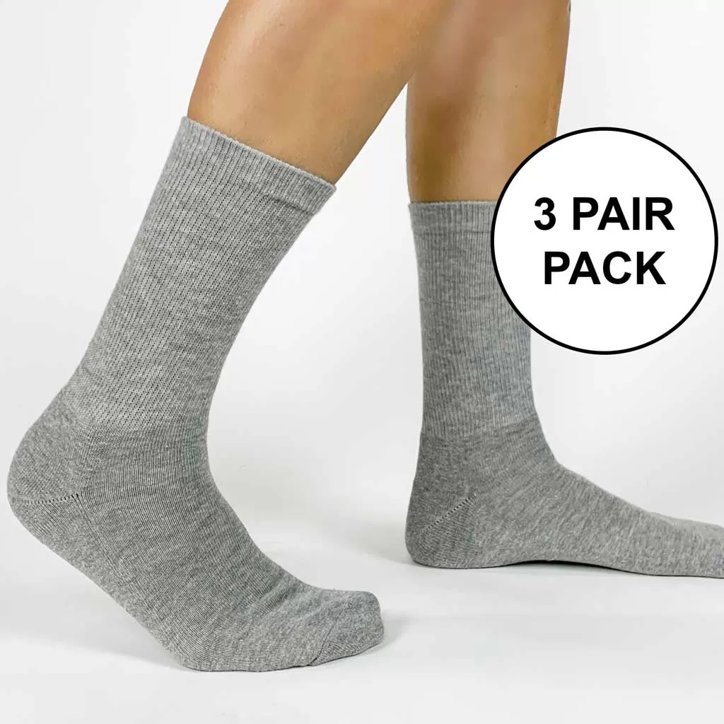 Medium Basic Cotton Ribbed Crew Socks, 3 Pack