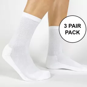 Medium Basic Cotton Ribbed Crew Socks, 3 Pack