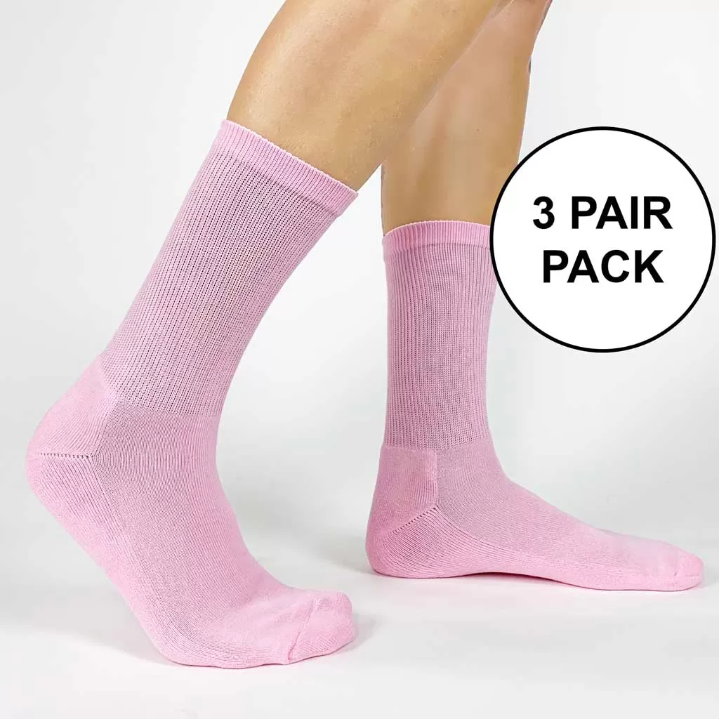 Medium Basic Cotton Ribbed Crew Socks, 3 Pack