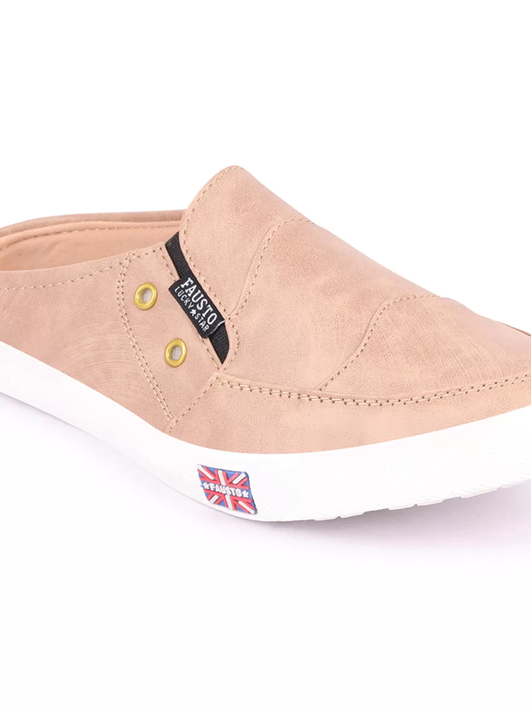 Men Beige Casual Slip-On Shoes