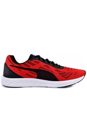 Mens Puma Meteor Red/Silver/White Textile Lightweight Trainers Shoes