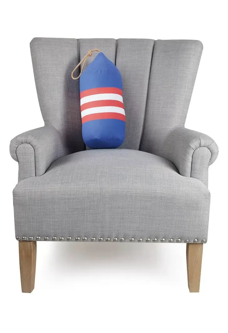 Navy & Red Stripe Buoy Pillow