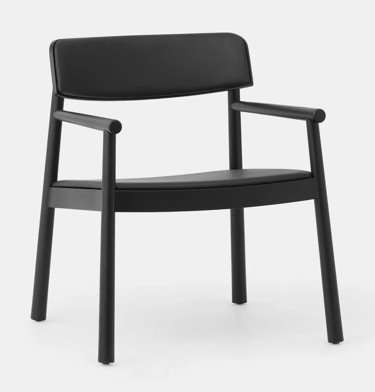 Normann Copenhagen Timb Lounge Armchair Upholstery Black/Black Leather