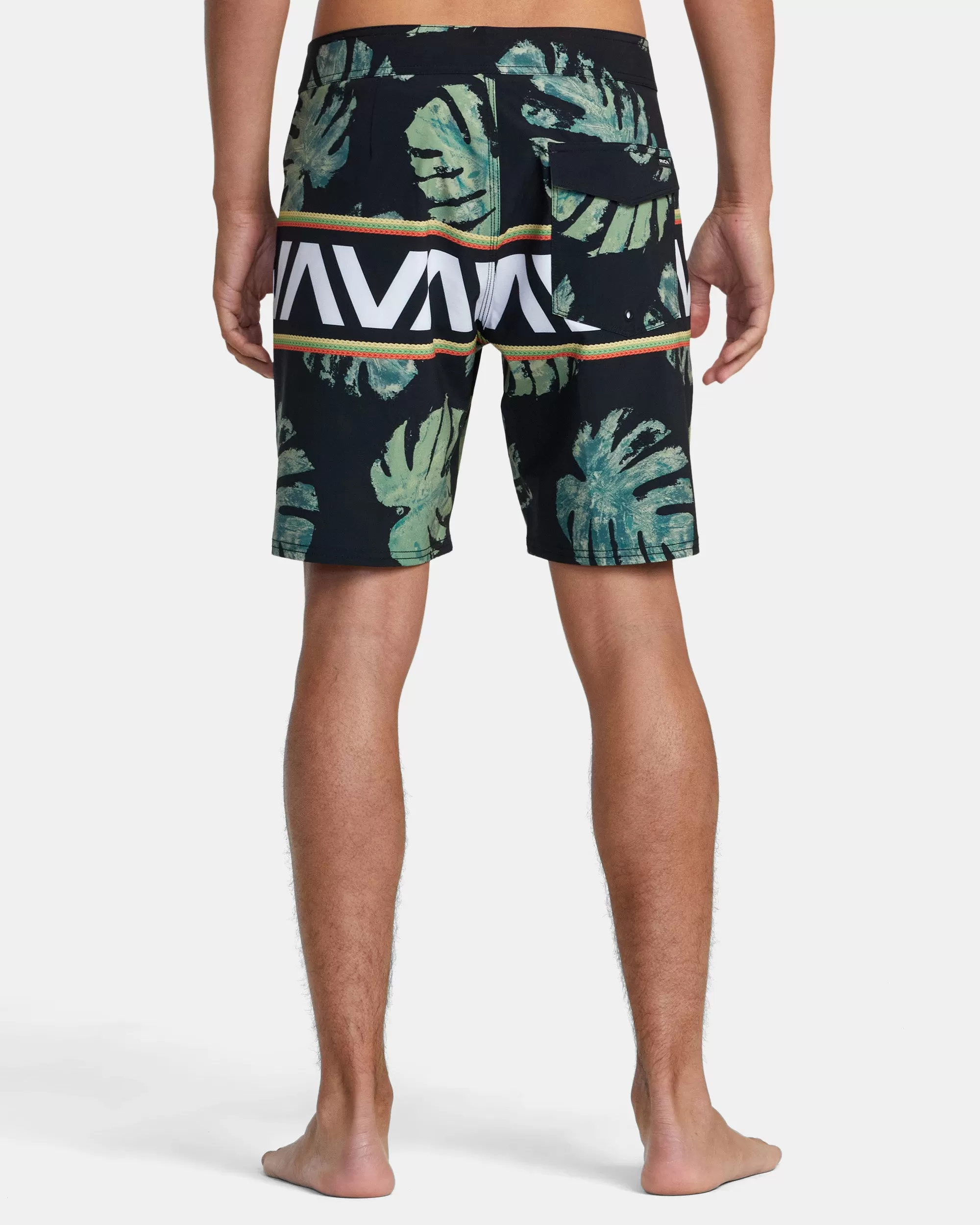 Oblow Hawaii Banded Boardshorts 18'' - Black