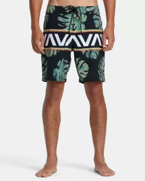 Oblow Hawaii Banded Boardshorts 18'' - Black