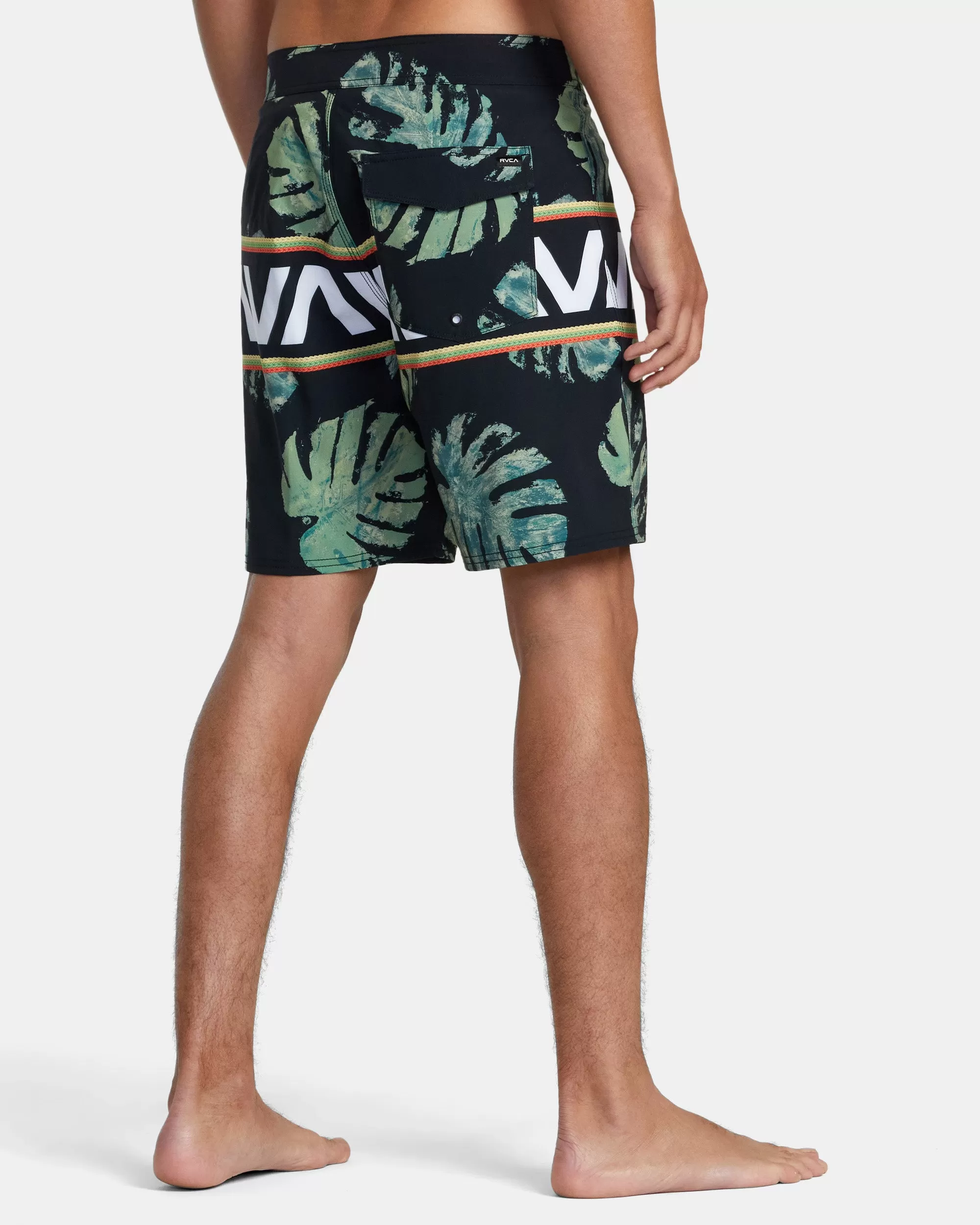 Oblow Hawaii Banded Boardshorts 18'' - Black