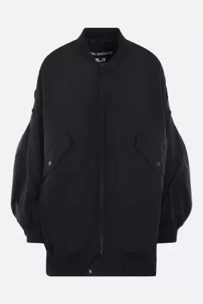 oversize nylon bomber jacket