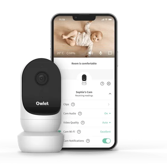 Owlet Monitor Duo (Smart Sock 3   Cam 2) - Dusty Rose