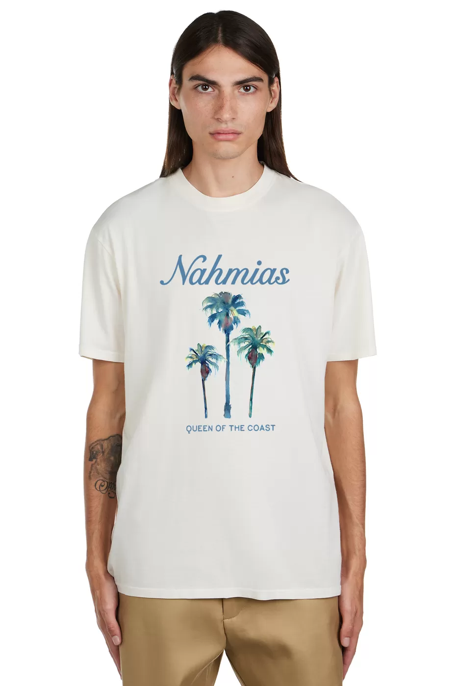 PALM TREE COAST LOGO PRINT T-SHIRT