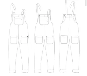 pre order Adult dungarees