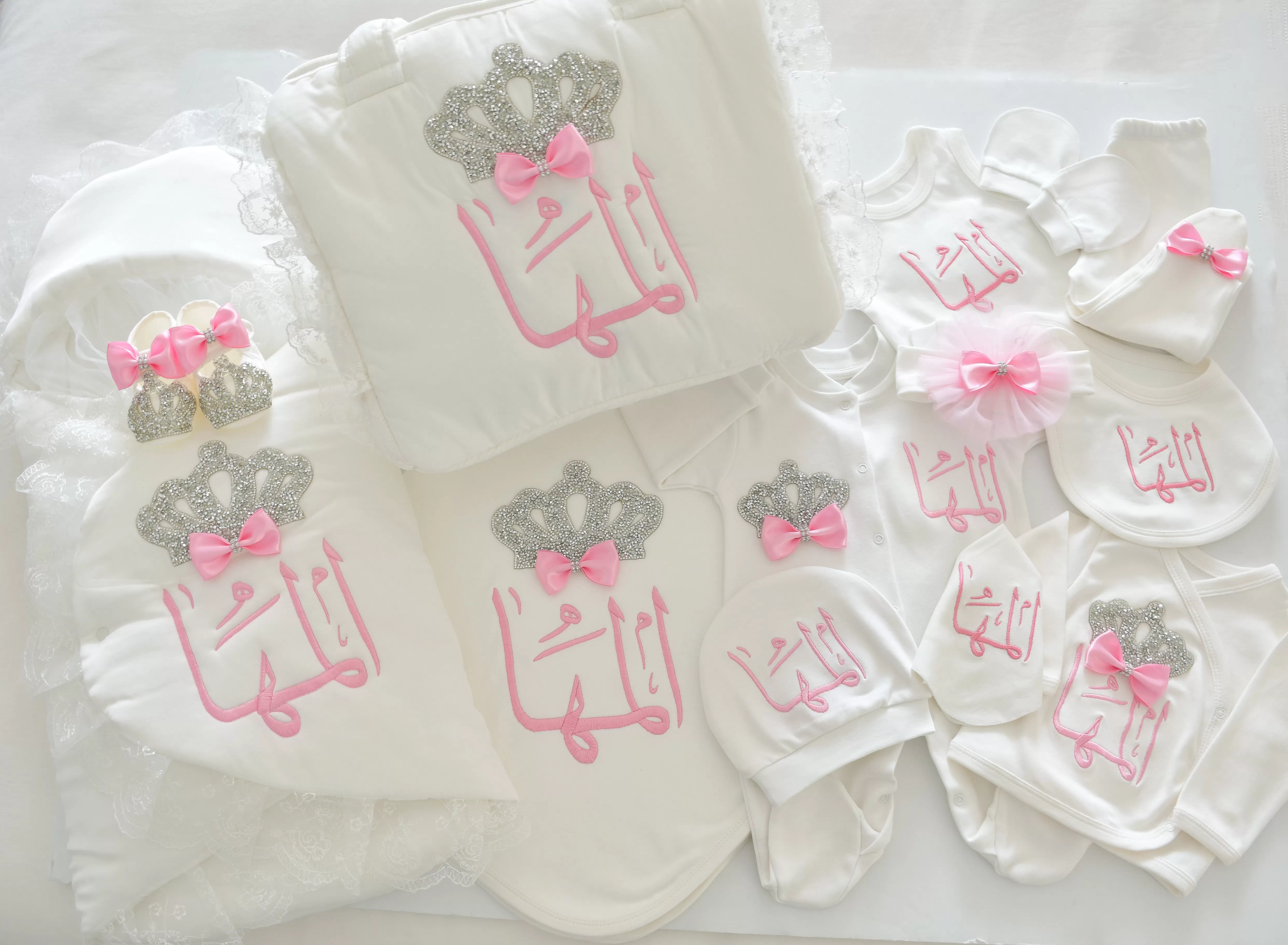 Princess Baby Girl Embroidered Set