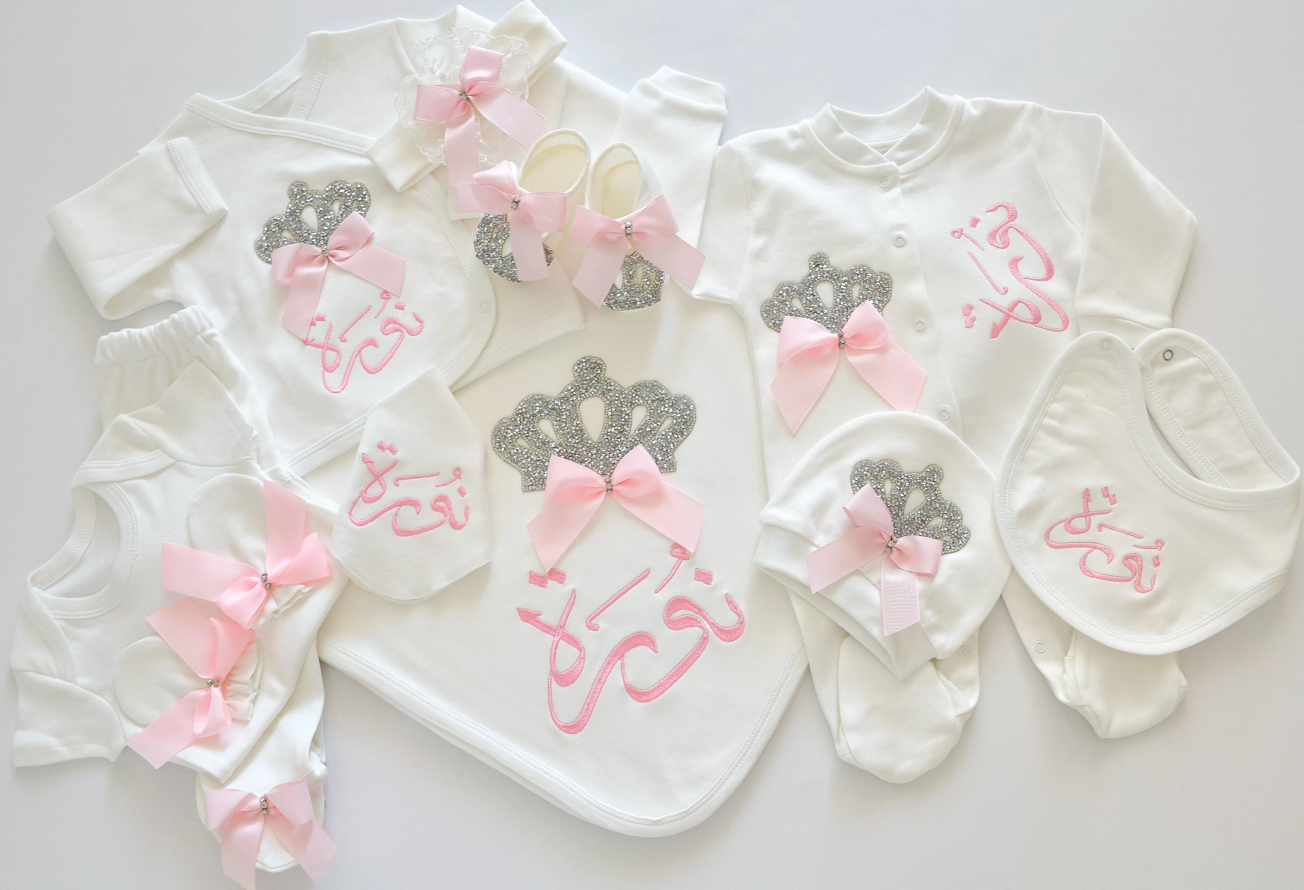 Princess Baby Girl Embroidered Set