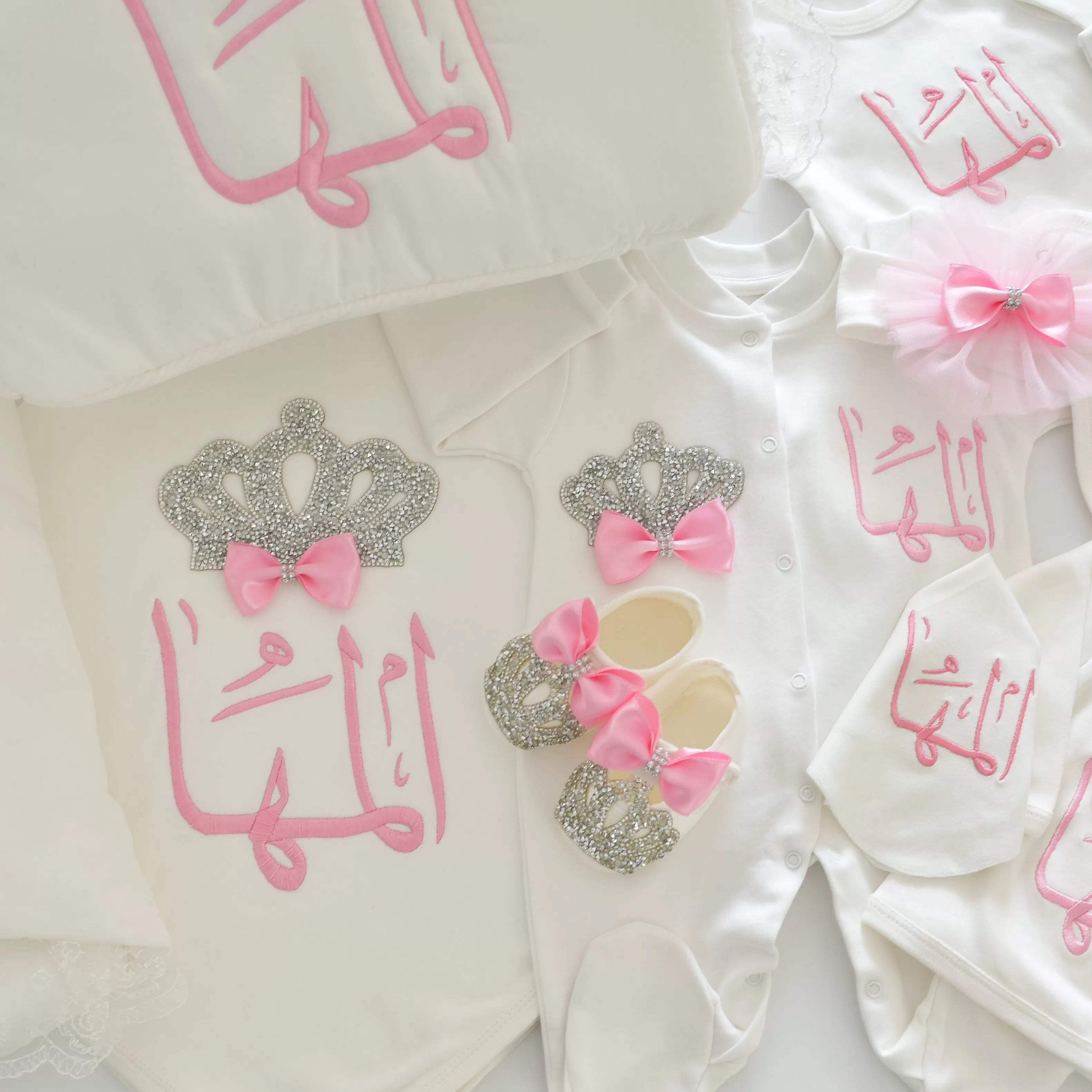 Princess Baby Girl Embroidered Set