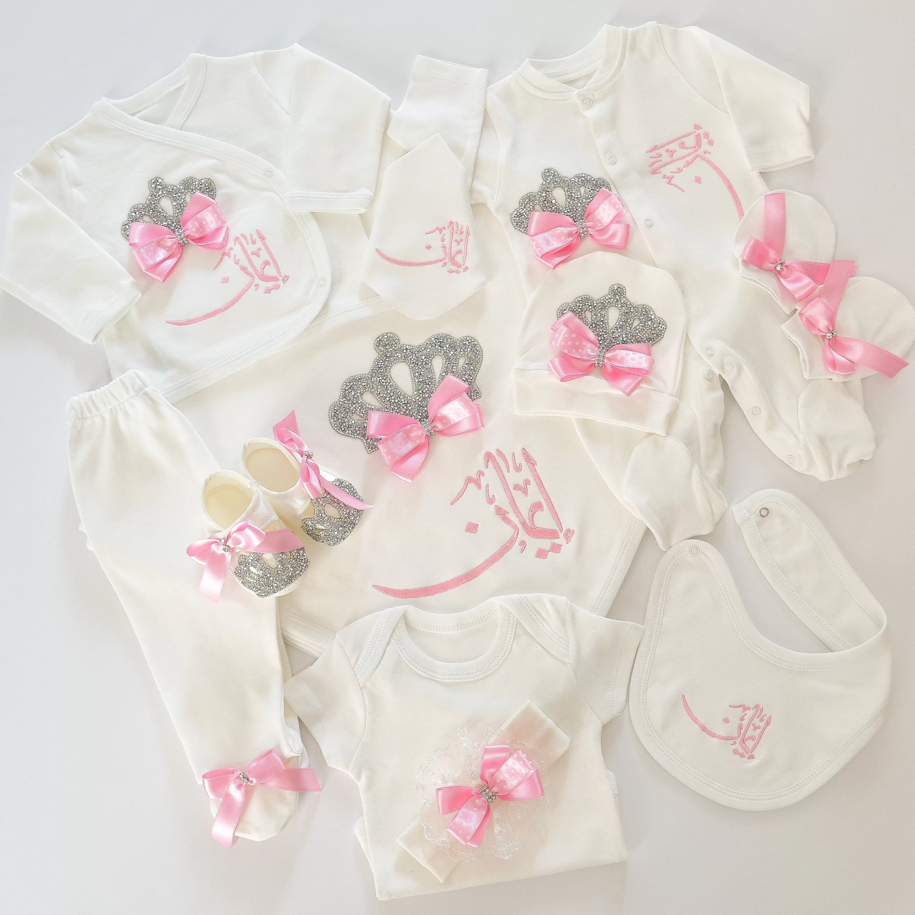 Princess Baby Girl Embroidered Set