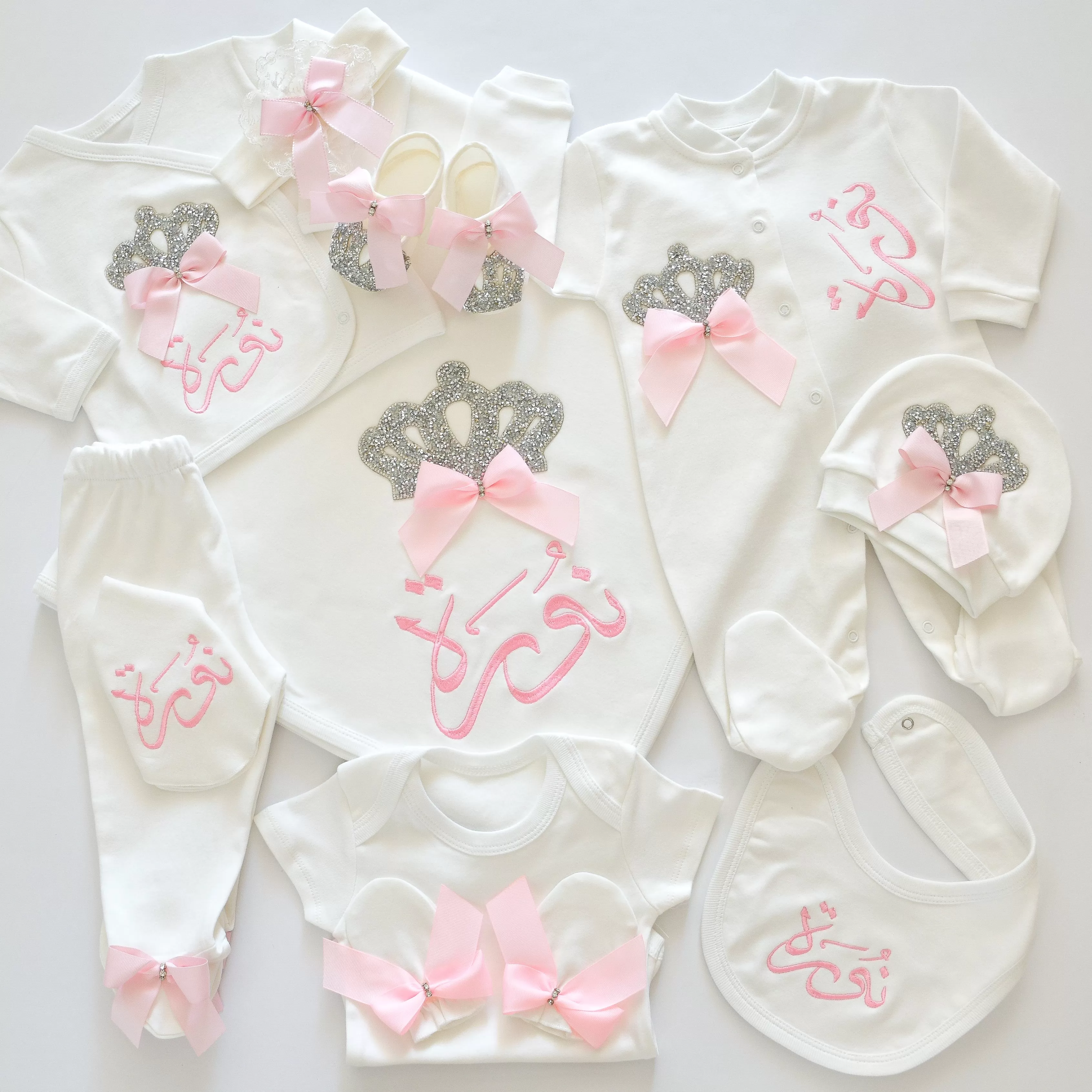 Princess Baby Girl Embroidered Set