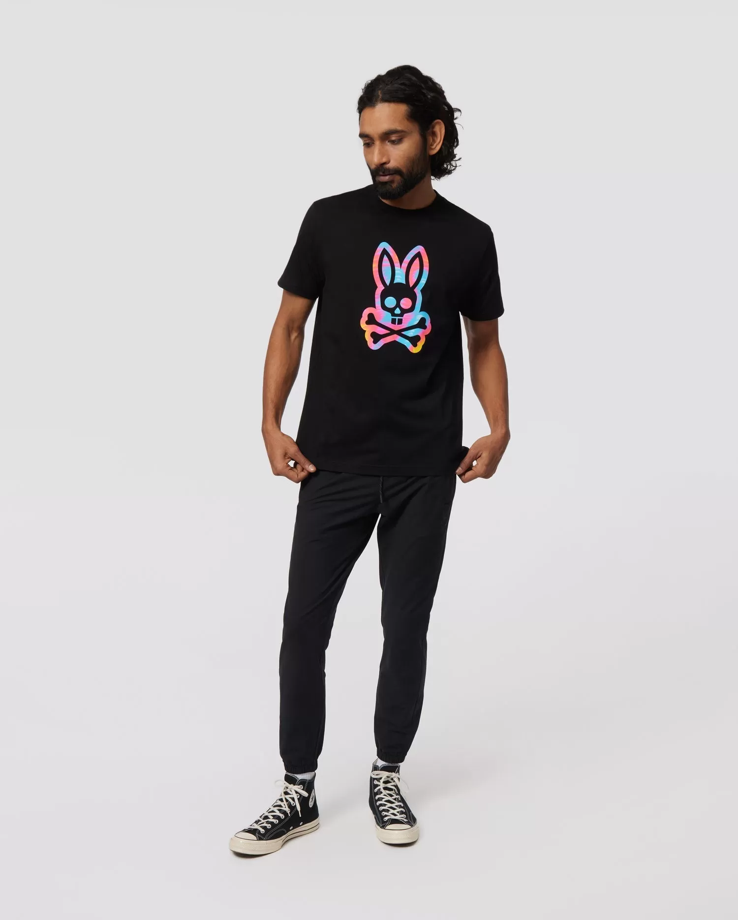 Psycho Bunny Men's Montgomery Graphic Tee - Black