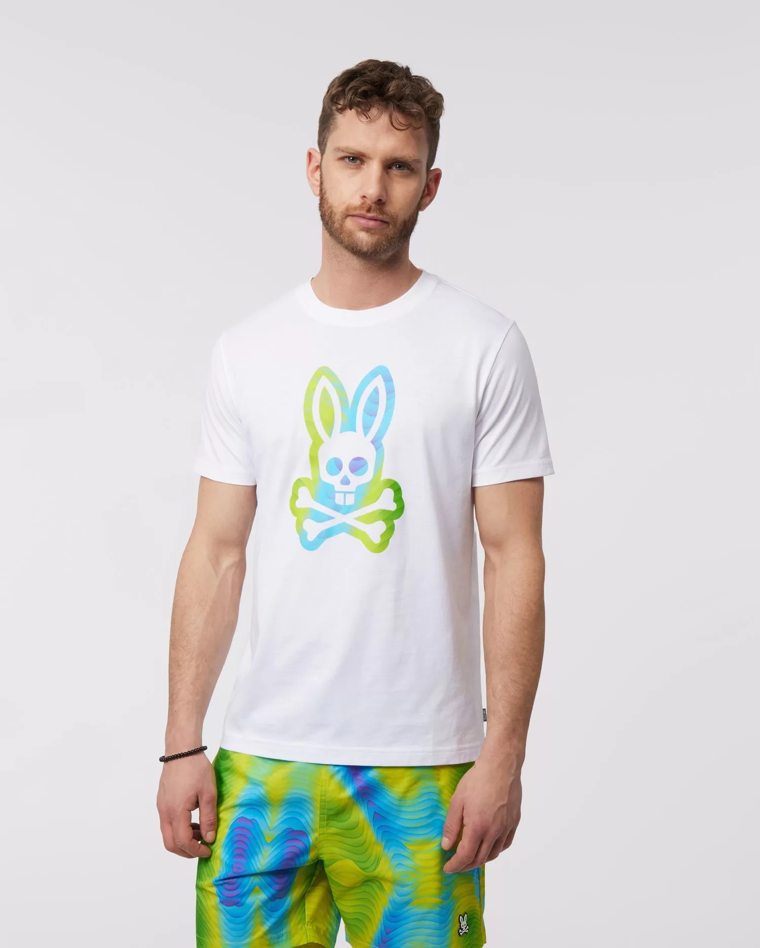 Psycho Bunny Men's Montgomery Graphic Tee - White