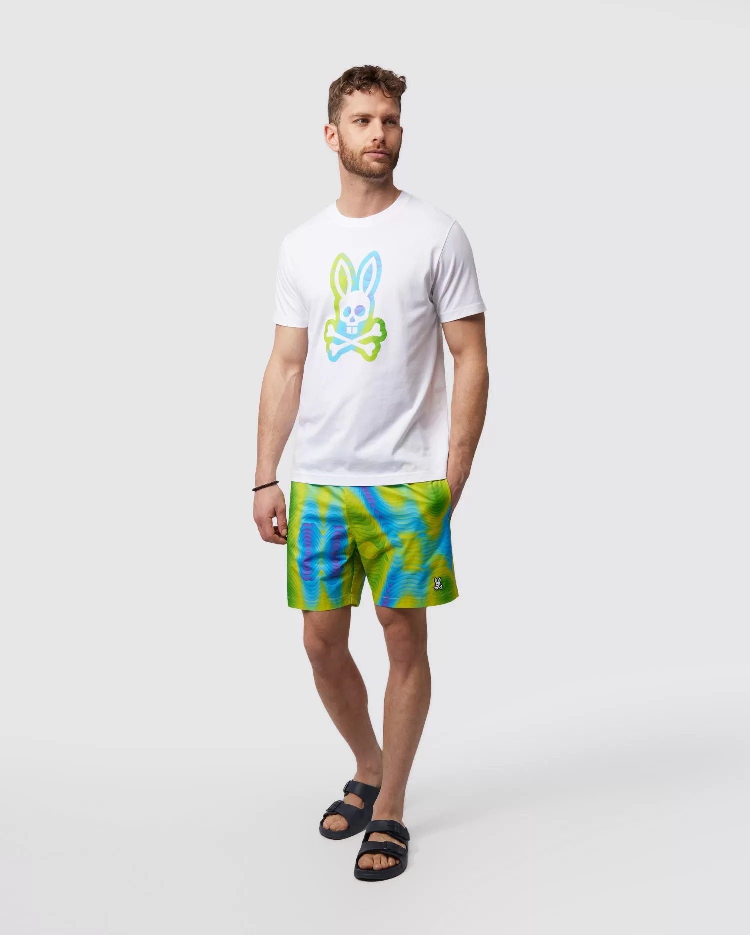 Psycho Bunny Men's Montgomery Graphic Tee - White