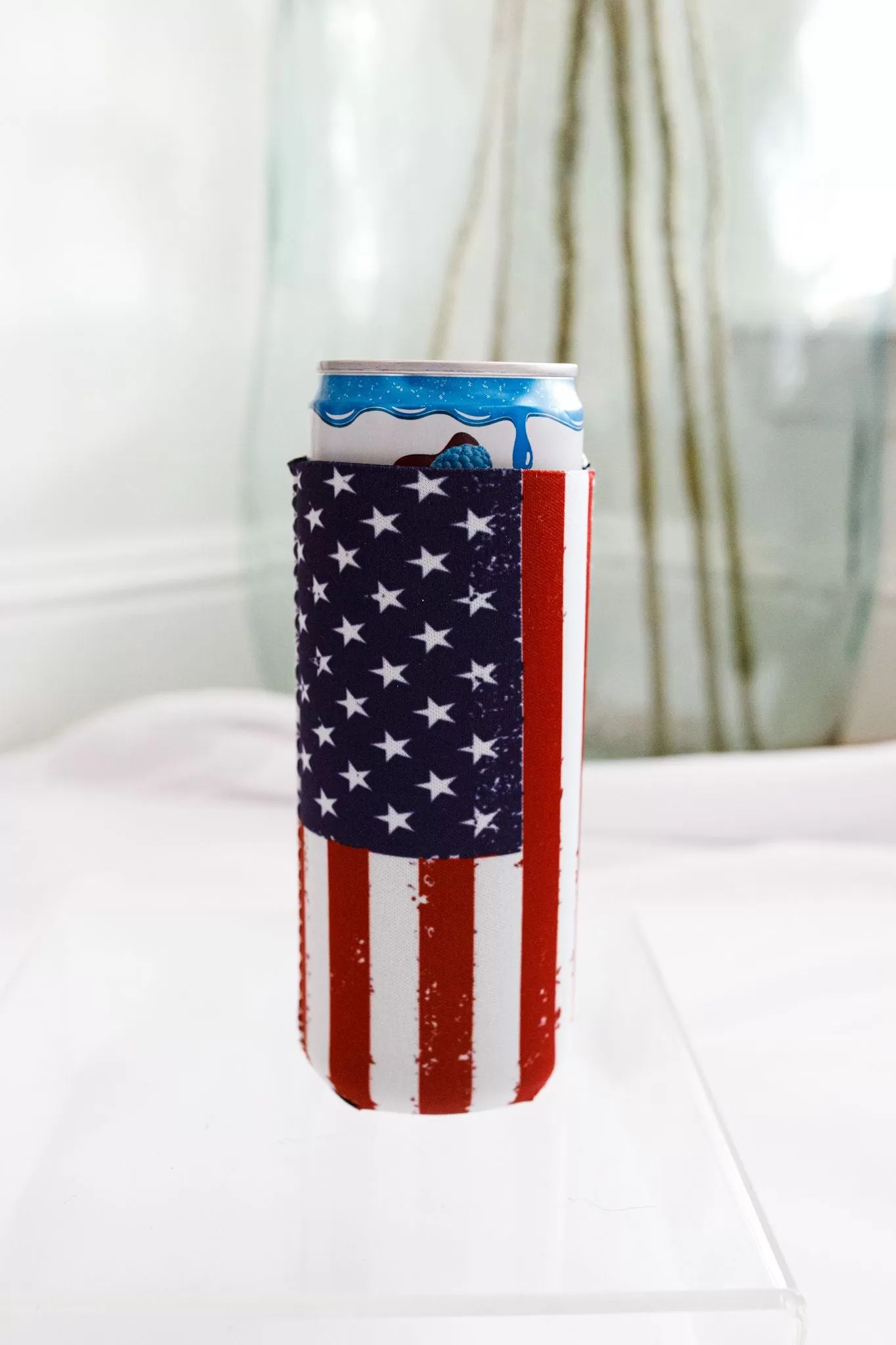 Red, White, & Blue Flag Tall Coozie 2-Pack