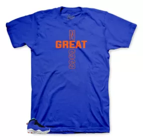 Retro 10 Tinker Shirt - Greatness Cross - Royal Blue