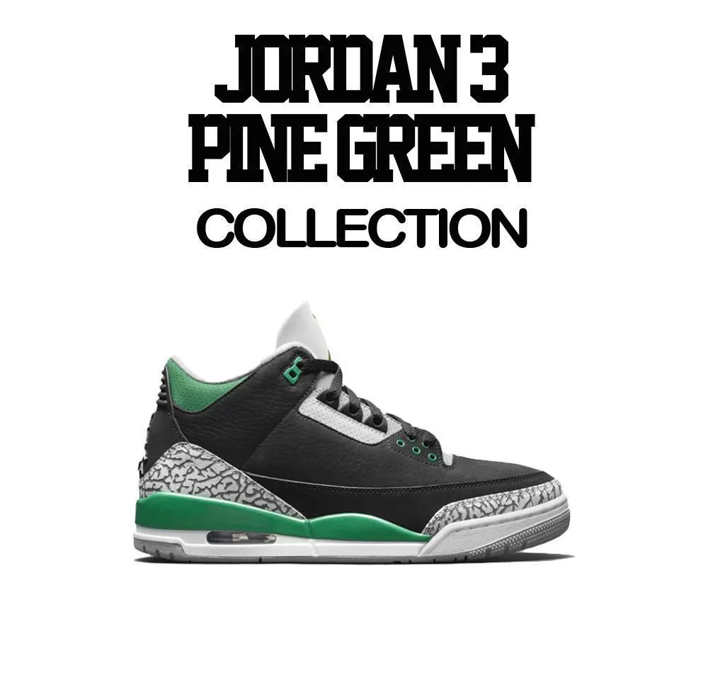 Retro 3 Pine Green Shirt - Raging Face - Green