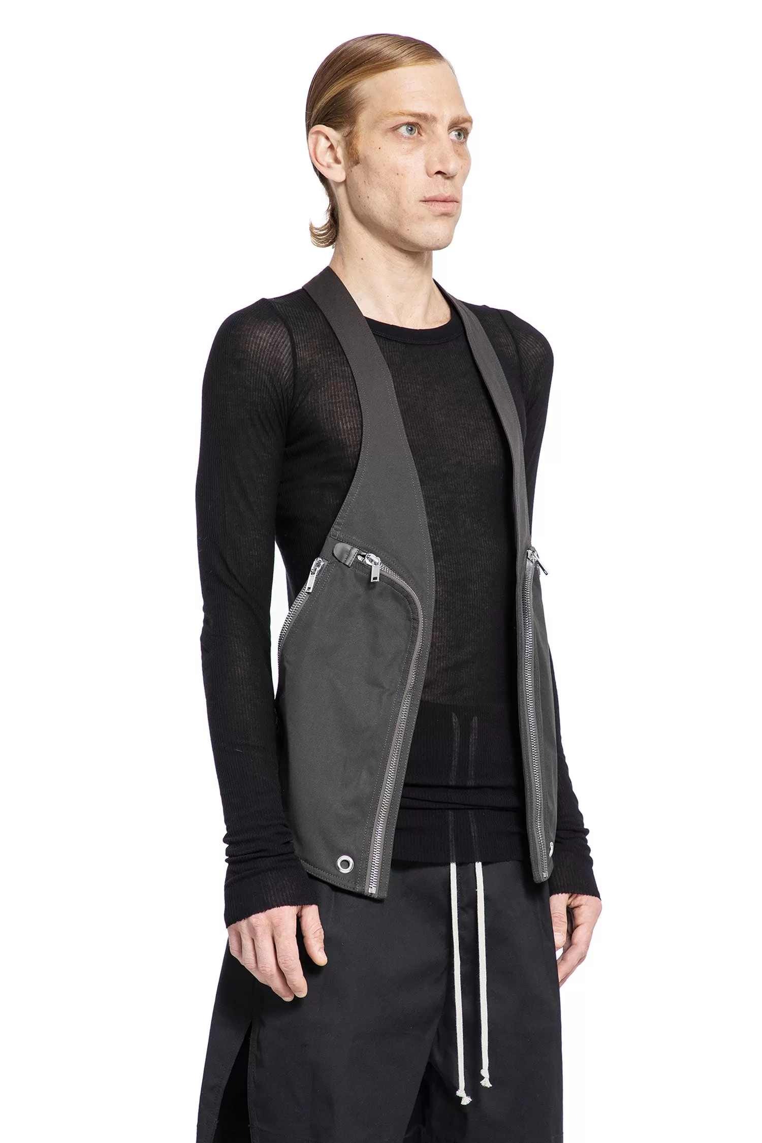 RICK OWENS MAN GREY VESTS