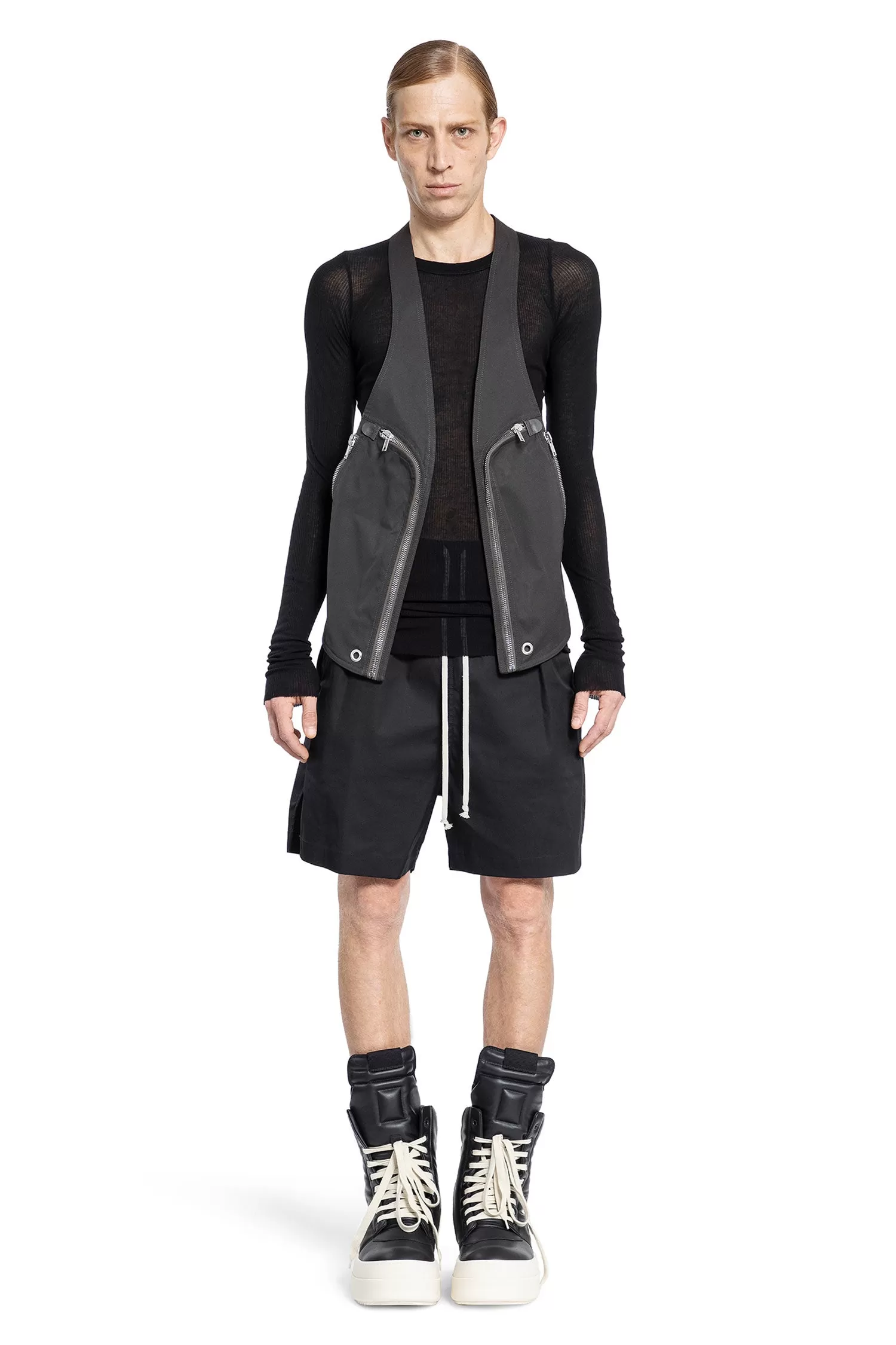 RICK OWENS MAN GREY VESTS