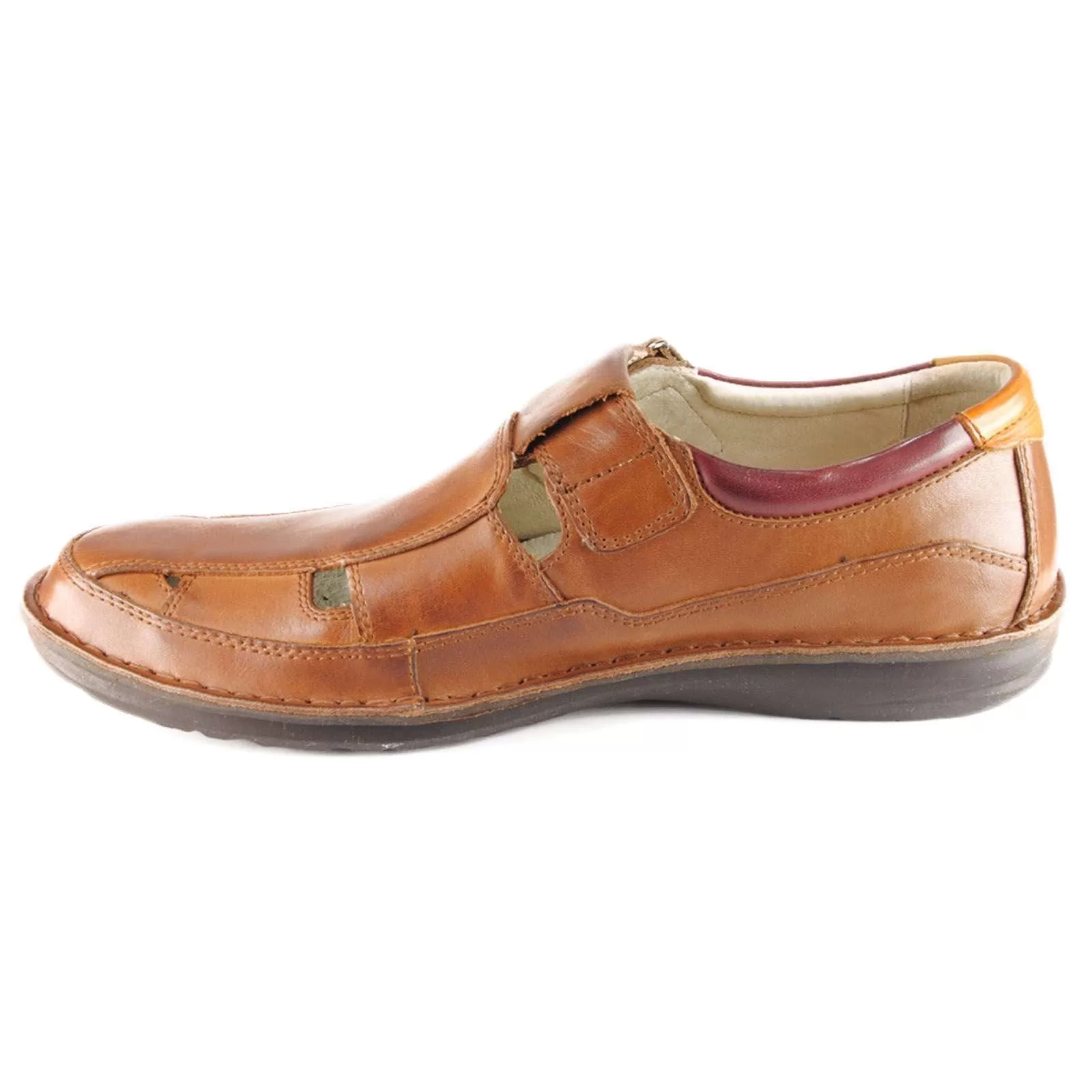 Santiago Calfskin Leather Men's Velcro Strap Loafers