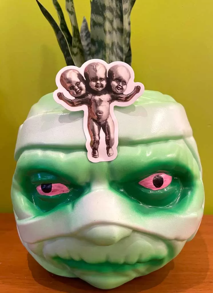 STICKER Three Headed Baby