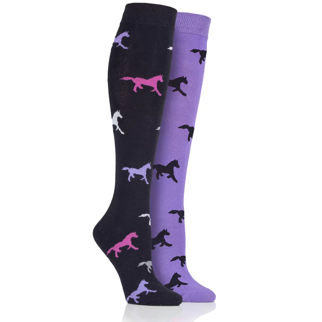 Storm Bloc Childrens Medium Weight Goodwood Horse Long Socks