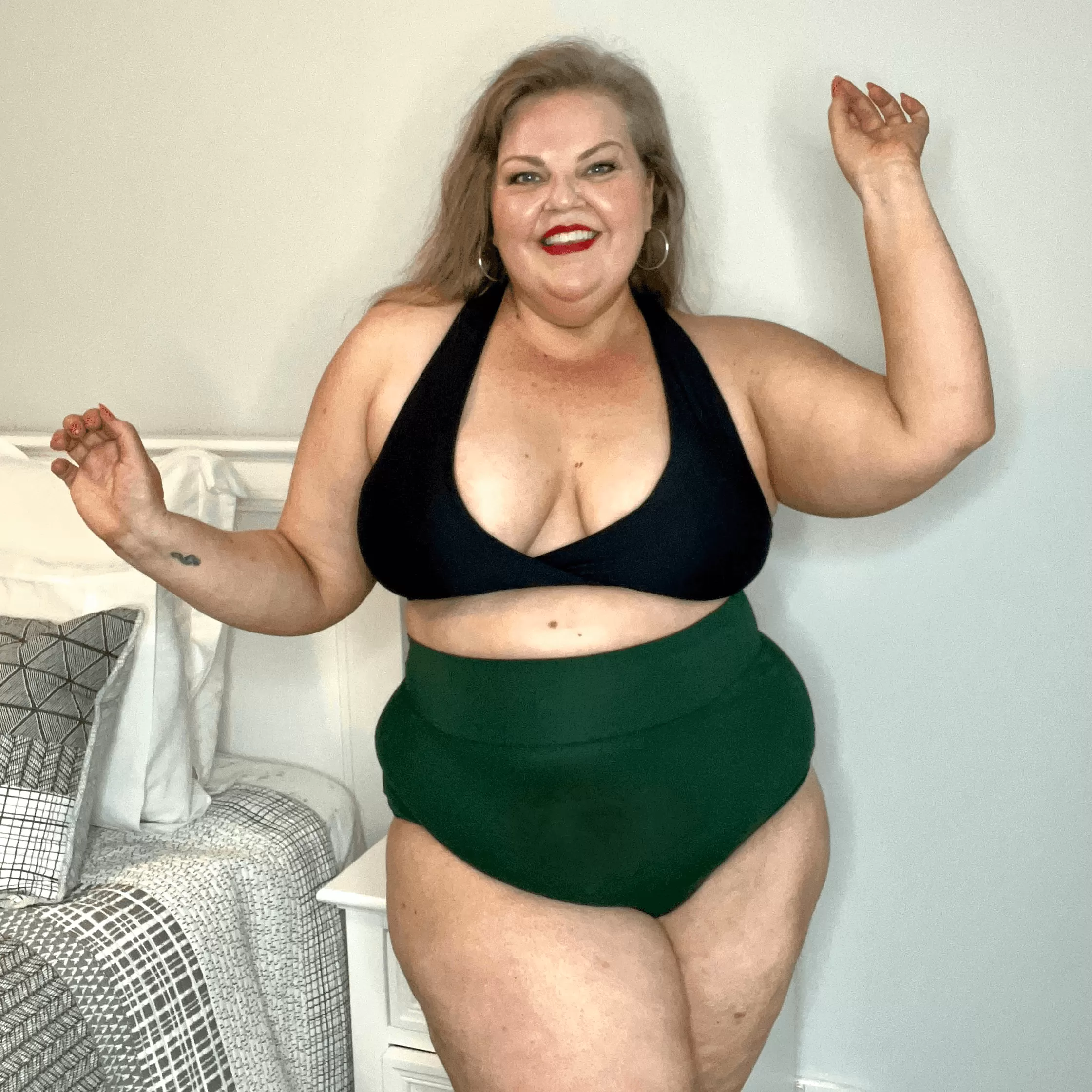 Super High Waist Knickers - Hit the Bottle Green