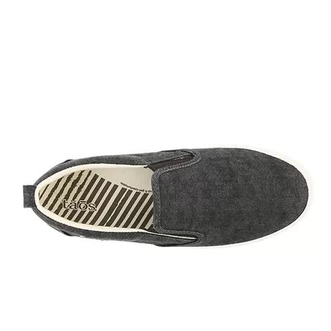 Taos Dandy Slip On Sneaker (Women) - Charcoal Washed Canvas