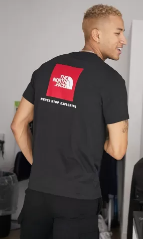 The North Face T-Shirt Red Box Tee Nero Logo Rosso