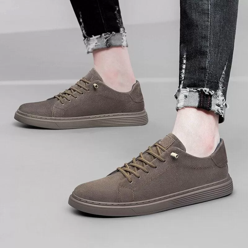 Vulcanized Leather Men's Casual Shoes: TJ411 Fashion Sneakers for Outdoor