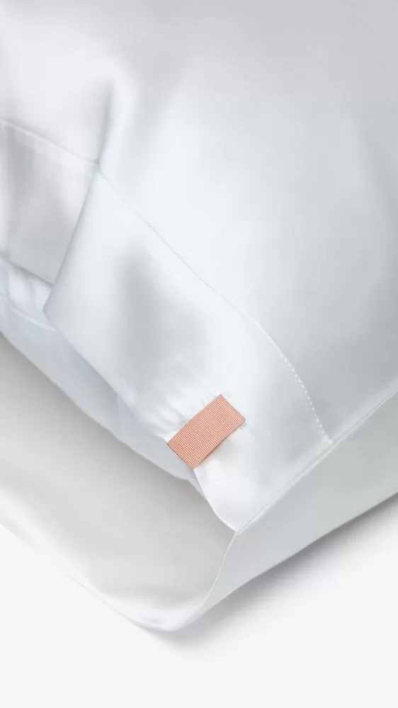 Washable Silk Pillowcase - Tranquil White