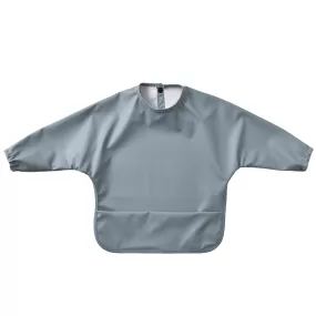 Waterproof Long Sleeve Baby Smock Bib in Sleepy Blue