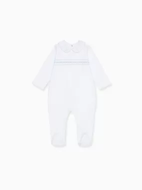 White Dali Baby Smock Sleepsuit