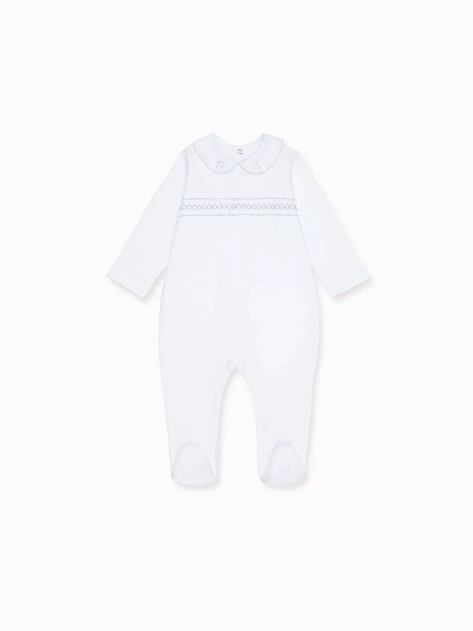 White Dali Baby Smock Sleepsuit