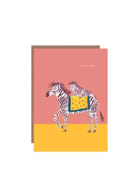  Zebra with Baby  Card